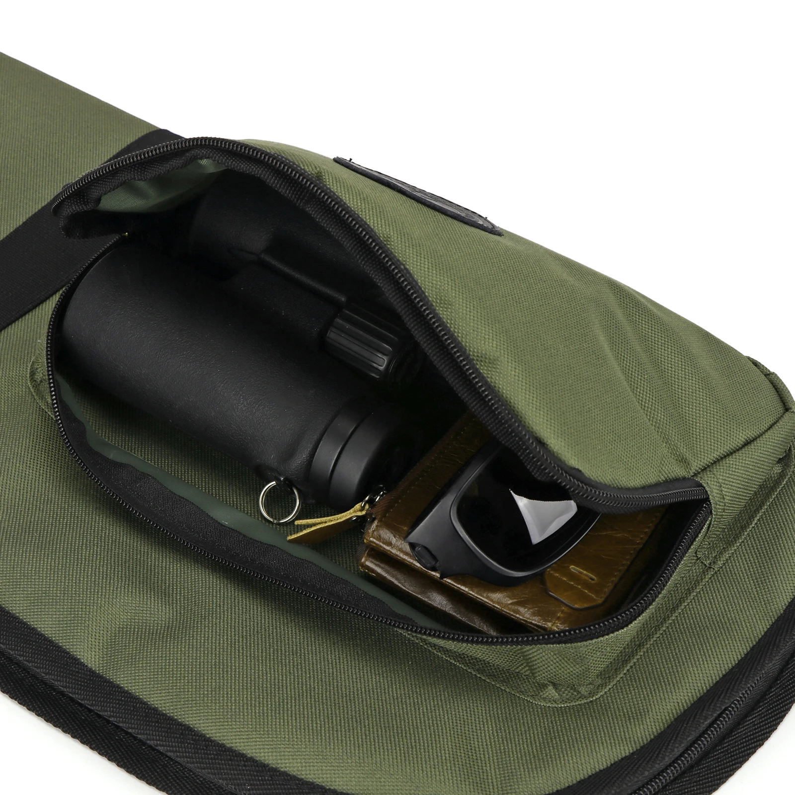 Tourbon 112 cm Nylon-Gewehrtasche, Schutztasche für Gewehre, weich gepolstert, mit Schultergurt, grün, Jagdzubehör – Detail 16