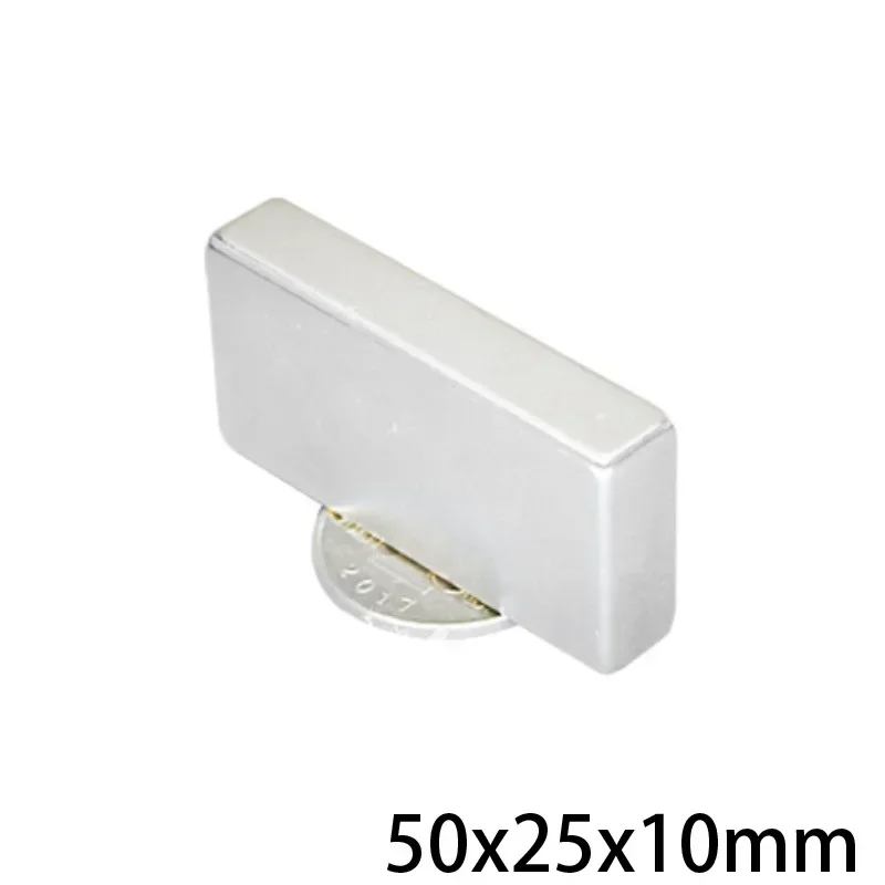 50x25x10 Cuboid Block Neodymium Magnet 50x25x10mm For Home Refrigerators, Offices DIY 50mm*25mm X10mm Strong Magnets 50*25*10