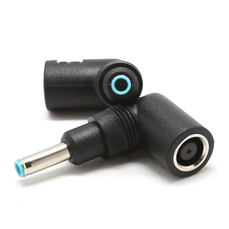 Right Angle Connector 7.4*5.0mm To 4.5*3.0mm DC Power Charger for HP Dell Blue Tips Copper Core Laptop Adapter