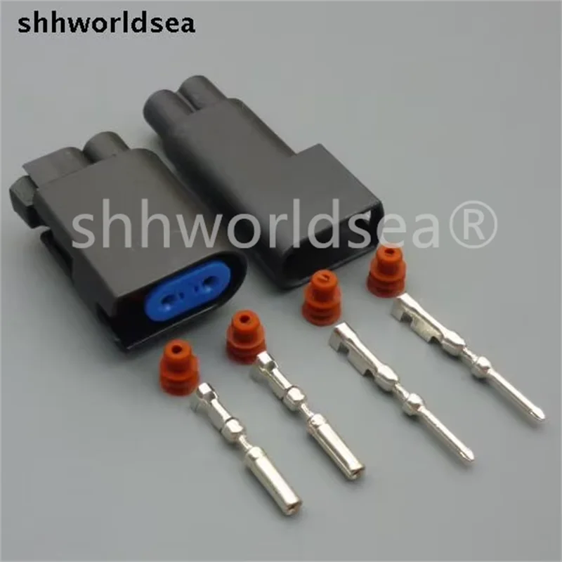 Shhworldsea 2 pin Way 1.5MM car sensor connector auto sensor plug automotive waterproof electrical male female socket connector