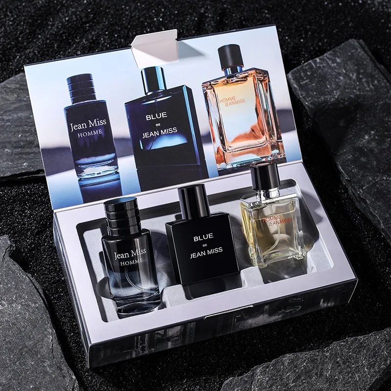 

Men Perfume Hombre Gift Box 3pcs Set Perfumes Pheromone Cologne Long Lasting Fragrance Floral Woody Scented Eau De Parfum Spray