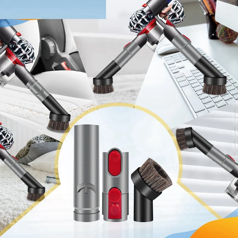 Accesorios de aspiradora con cepillo de crin, piezas de repuesto de 1,25 pulgadas para aspiradora inalámbrica Dyson V15 V12 V11 V10 V8 V7 V6