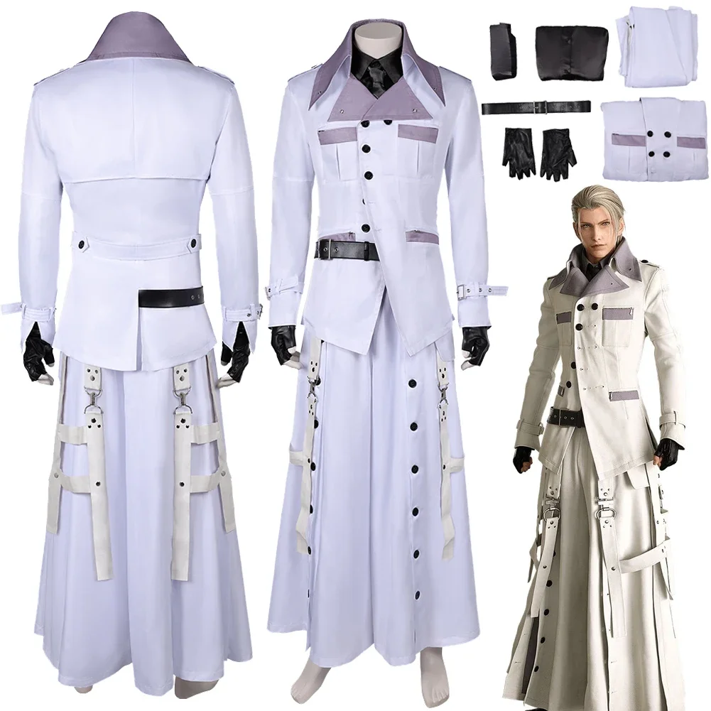 FF7 Rufus Cosplay Anime Game Final Fantasy VII Costume Coat Shirt Skirt Pants Halloween Carnival Suit For Men Male Adult