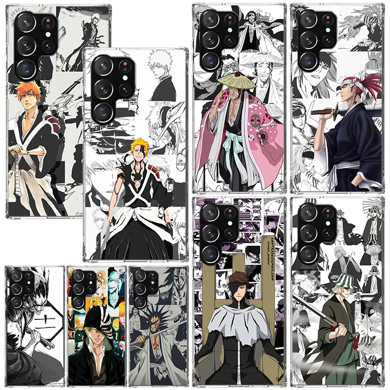 Ichigo Kenpachi Bleach Anime Phone Case For Samsung Galaxy S24 S23 S22 S21 Fe S20 Ultra S10 S9 + S8 Plus S10E Art Fundas Back Co