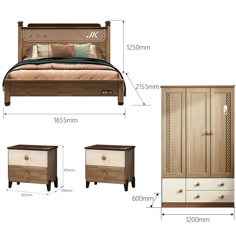 Современный дизайн, детский каркас кровати из цельного дерева, односпальная кровать, мебель для спальни для мальчиков и девочек