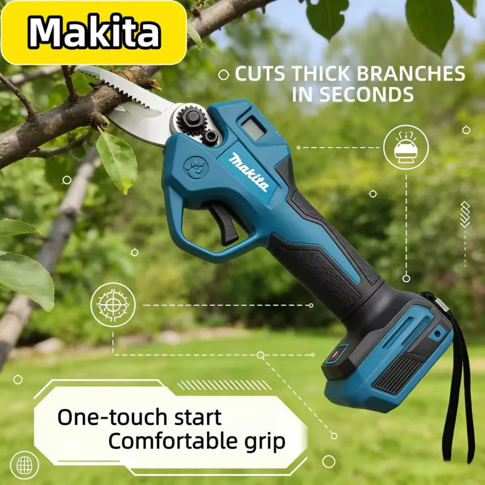 

Аккумуляторные бесщеточные электрические секаторы Makita 18В 2026 года для обрезки веток и плодовых деревьев - аккумулятор в комплект не входит