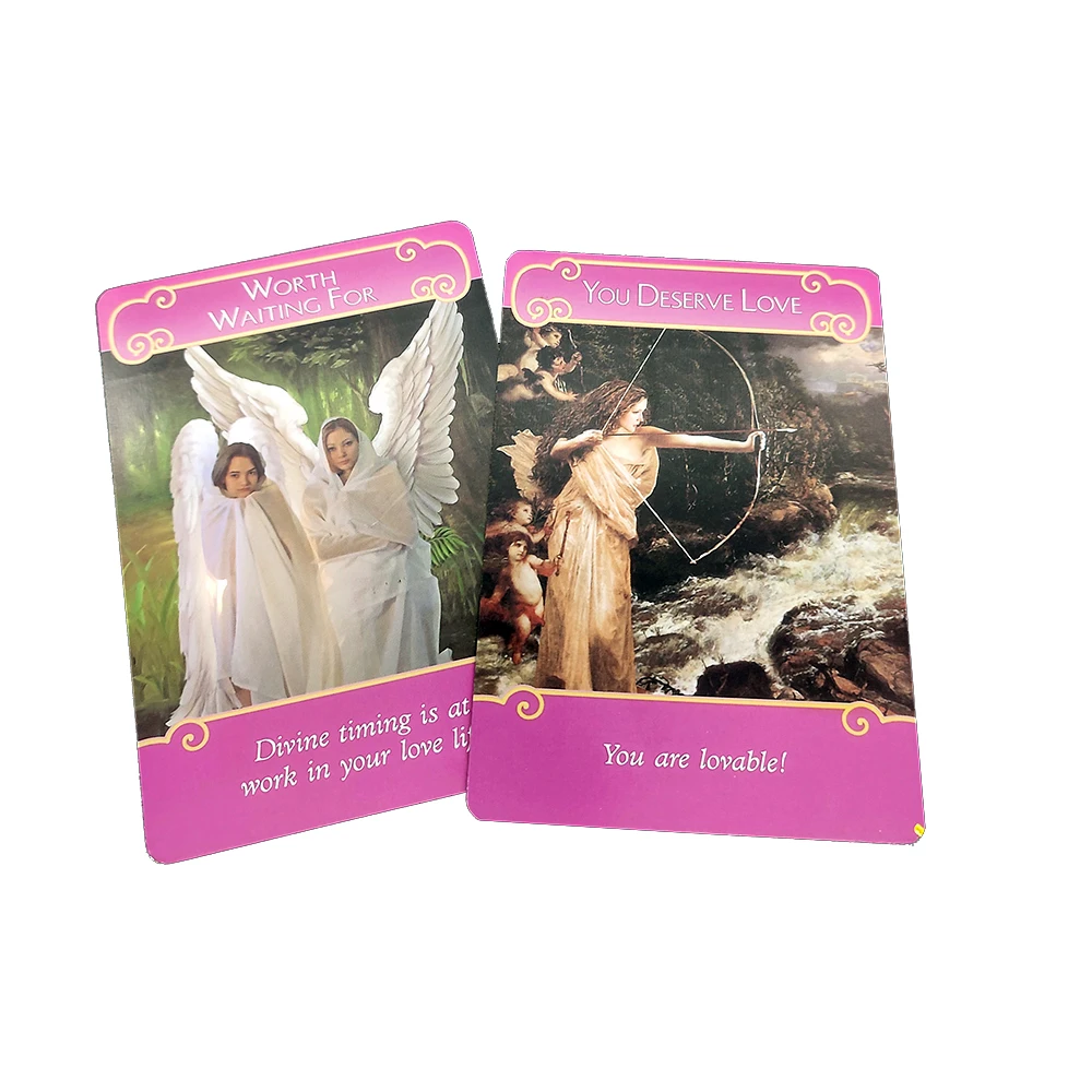 The Romance Angels Oracle Cards-A 44-Card Deck & English  Guidebook Doreen Virtue Oracle Cards