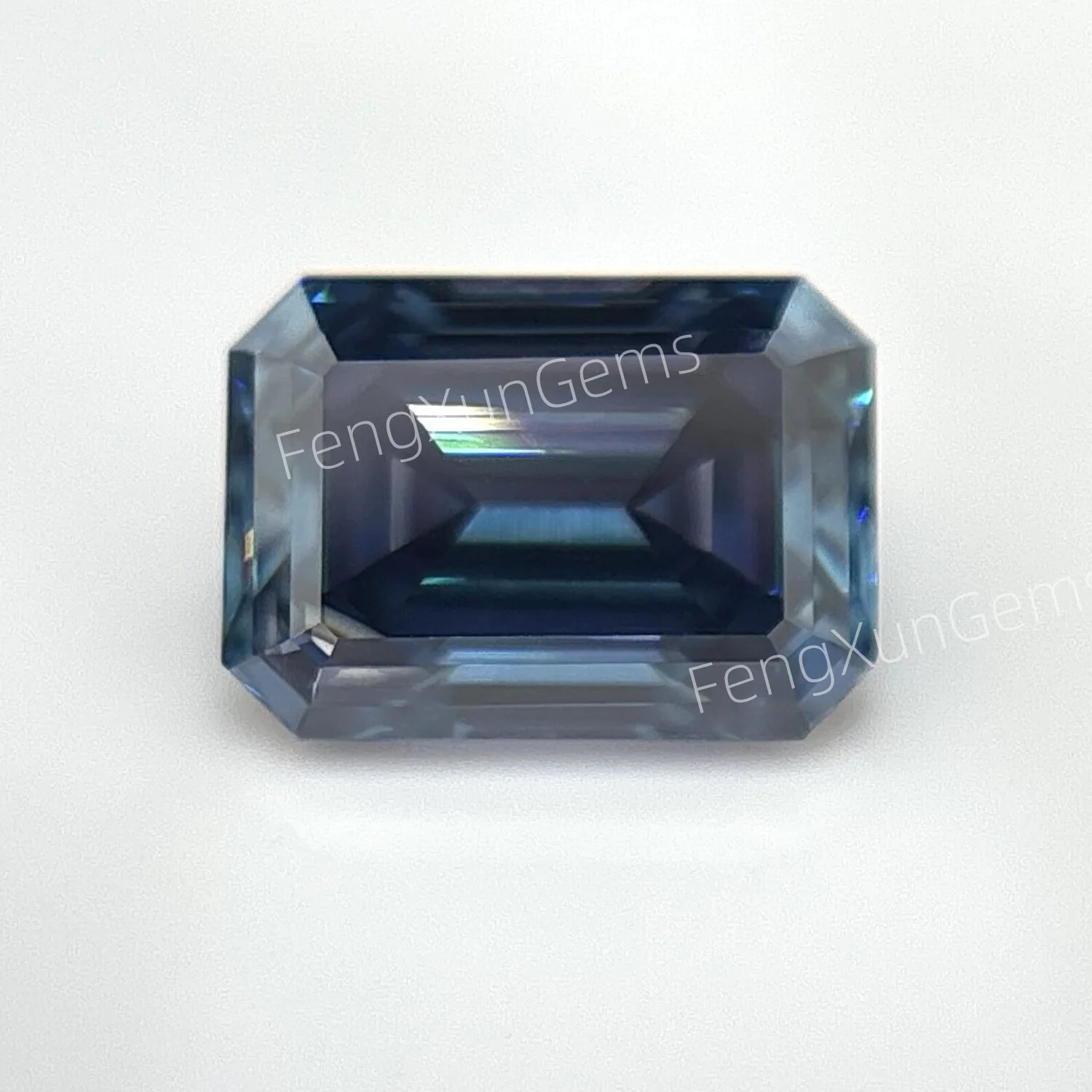 

Loose Moissanite Diamonds Emerald Excellent Cut vvs1 Royal Blue 0.5~10ct Shining Fine Lab Gemstones with GRA Certificate
