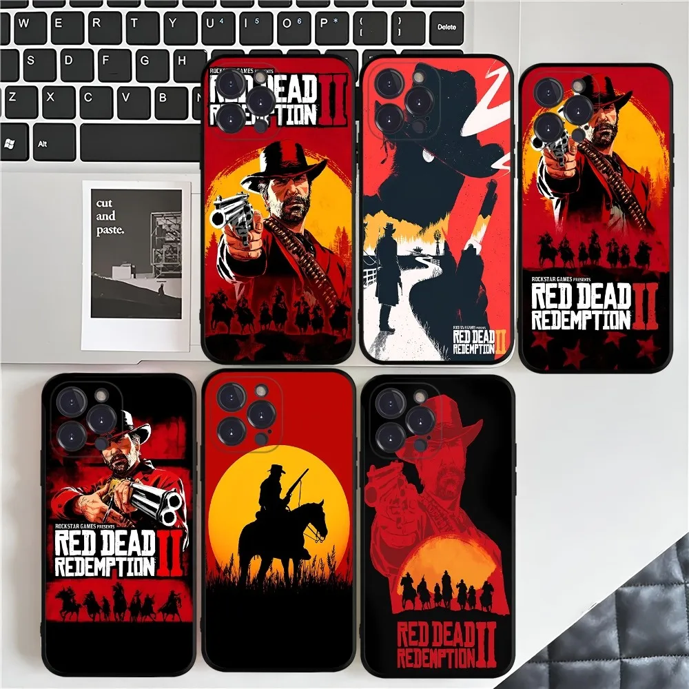 Red Dead R-Redemption RDR 2 Phone Case For IPhone 16 15 14 11 12 13 Mini Pro XS Max Cover 6 7 8 Plus X Funda Shell