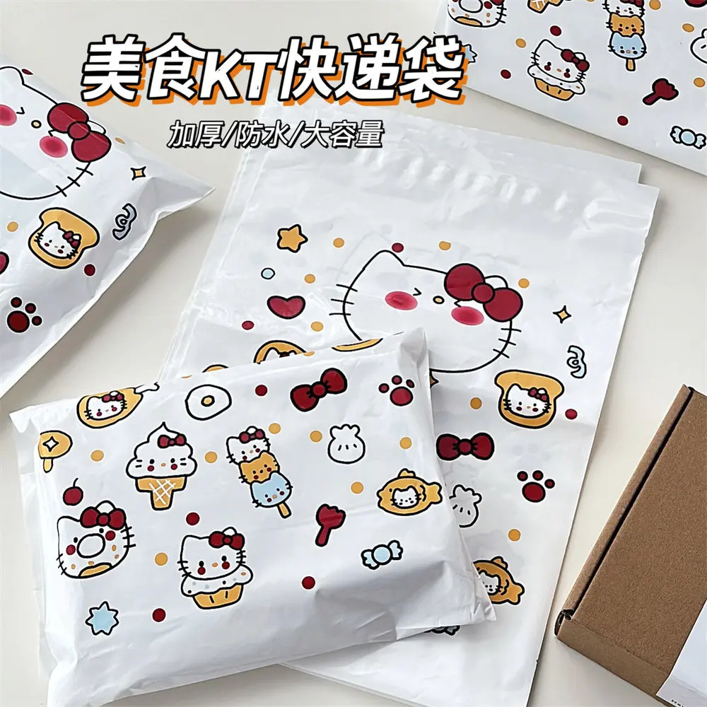 20pc New Hello Kitty Self-seal Mailbag Anime 30.7x25cm Sanrios Plastic Thick Waterproof Express Packaging Bag Envelope Wholesale