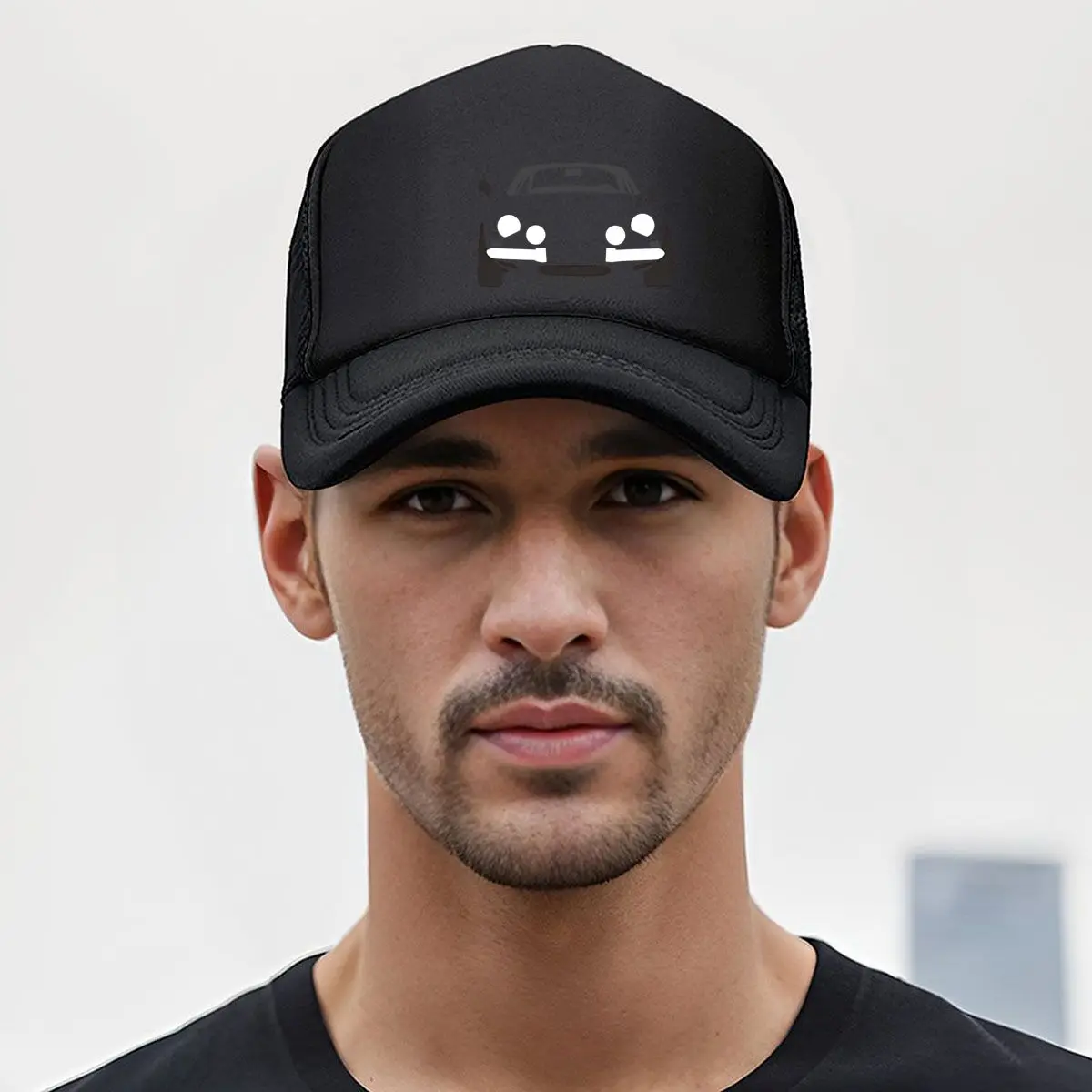 Car Silhouette Auto - Inspired, Luxury Vehicle Art Design Mesh Baseball Cap