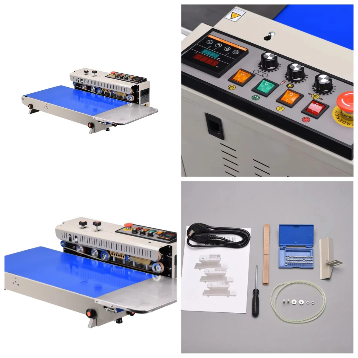 STLFR-1000 Widening Continuous Sealing Machine Food Bag with Ink Wheel Rapid Sealing Film Packaging Machine