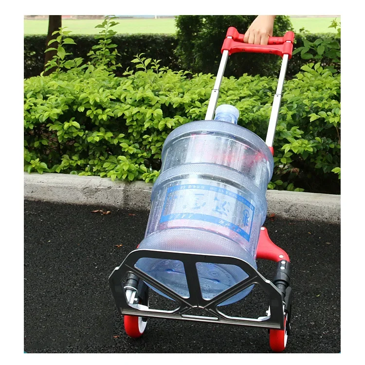 Portable Aluminum Alloy Folding Luggage Cart Shopping Cart Load King Moving Truck Travel Trolley