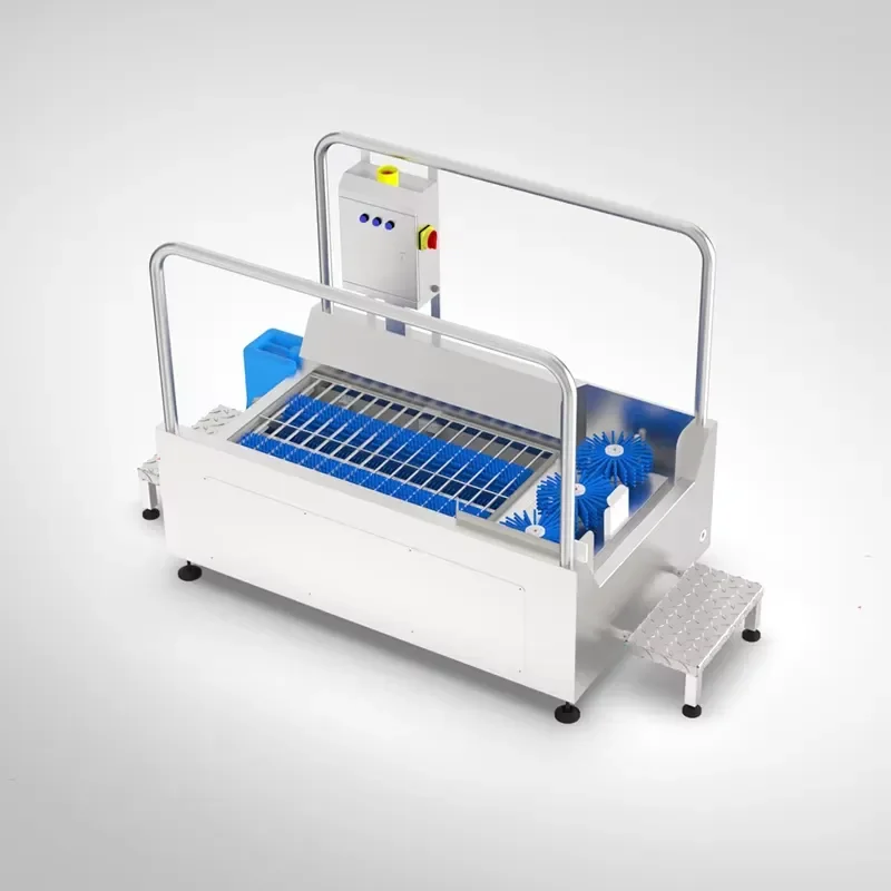 Automatic Shoe Cleaning and Disinfection Machine with Revolving Door Access Control for Sole Sanitizing Station