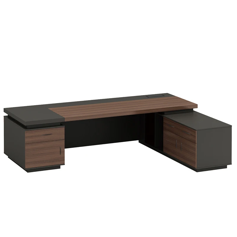 

New Design Modern Office Furniture Large Executive Office Desk with Side Table