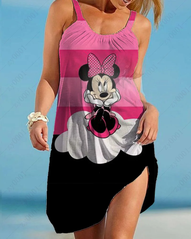 Disney-Robes Boho pour femmes, Robes élégantes, Slings FibBeach, TureMouse Sexy2025