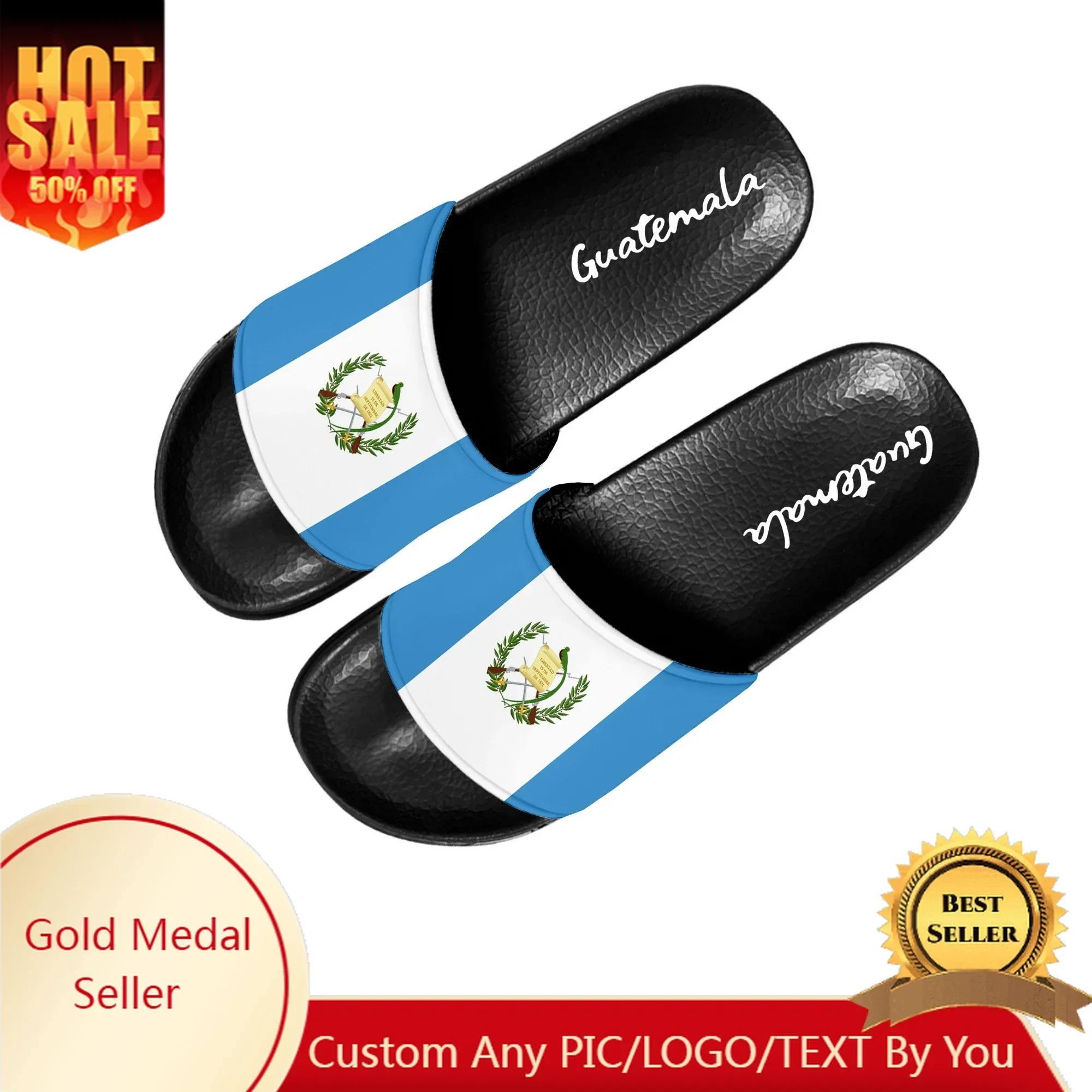

Guatemalan Flag Slippers Home Water Shoes Men Women Teenagers Guatemala Beach Pool Sandals Custom Made Summer Slipper