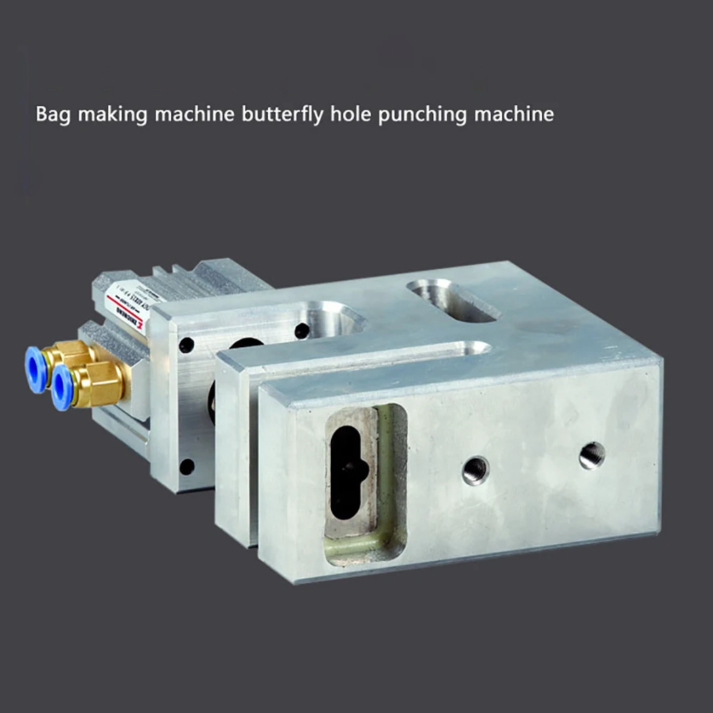 T Type Pneumatic Hole Puncher Butterfly Shape Hole Air Punching Machine for PE PO OPP PPE CPE Plastic Bag Making Machine