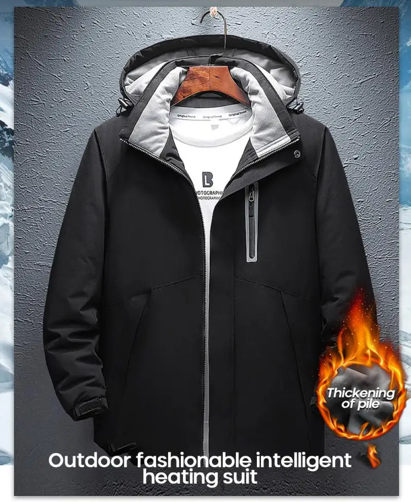 15 Areas Heated USB Men's Women's Winter Outdoor Electric Heating Jackets Warm Sports Thermal Coat Clothing Heatable Ves