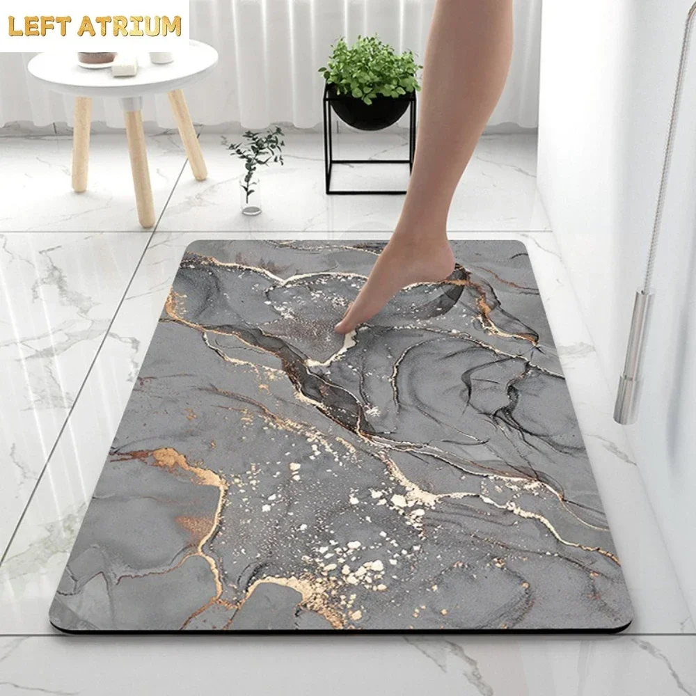 Super Absorbent Diatomaceous Earth Floor Pad, Bathroom Mat, Toilet Carpet, Door Foot Mats, Bath, Non-slip, Shower