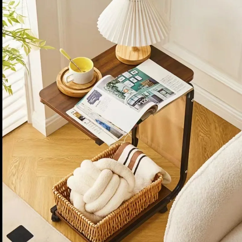 

Side table, small coffee table, movable living room, sofa side, a few corners, a few pulleys, mini tea table, simple bedroom, be