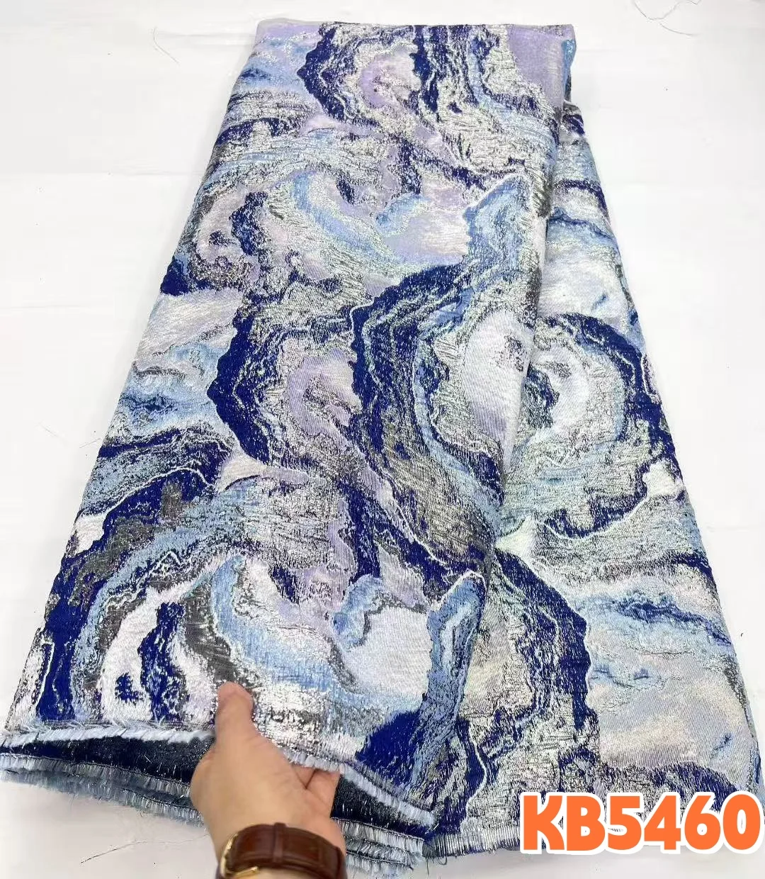 Luxurious Gilding Brocade Lace Damask Cloth Brocade African Wedding Party Dresses Sewing Materials 5 Yards Fabric KB5460