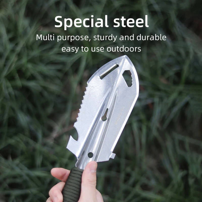 PACOONE Outdoor Multifunction Army Shovel Military Spade Garden Digging Tools Camping Small Hand Shovel Field Survival Tools