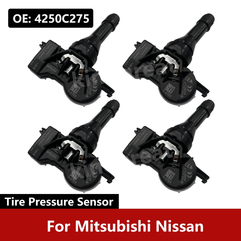 

4PCS/Lot For 2013-2024 Mitsubishi Eclipse Cross Attrage Mirage Pajero 433MHZ TPMS Tire Pressure Monitoring Sensor 4250C275