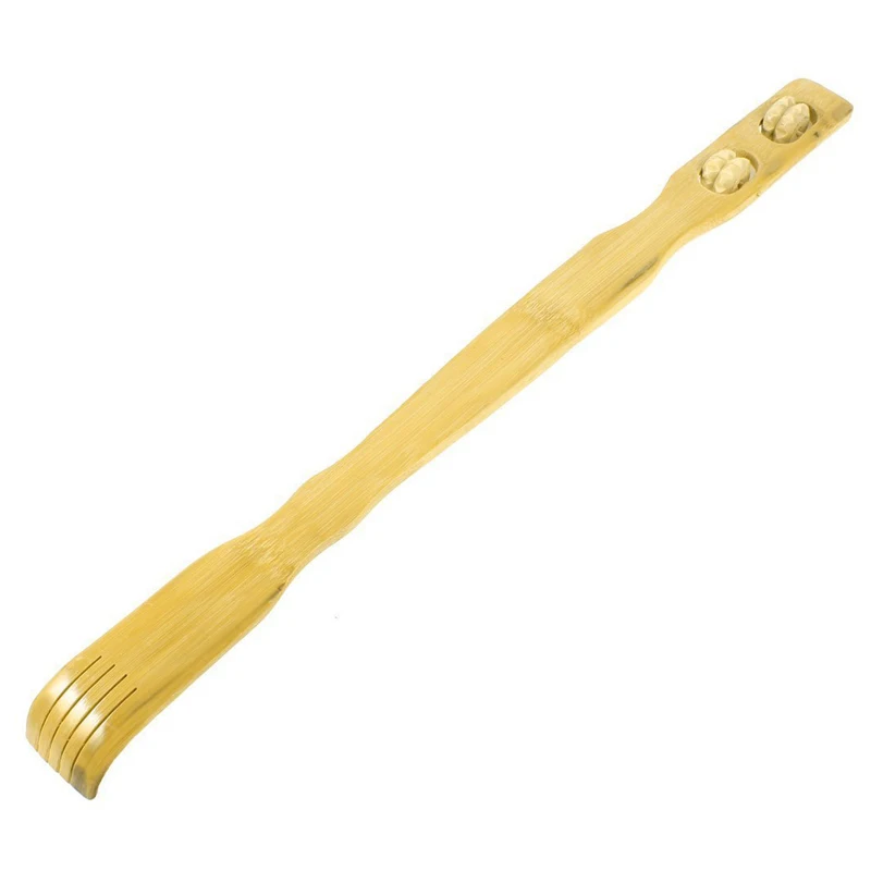 Durable Bamboo Massager Back Scratcher Wooden Body Roller Stick Backscratcher Wooden Scratching Backscratcher Massager