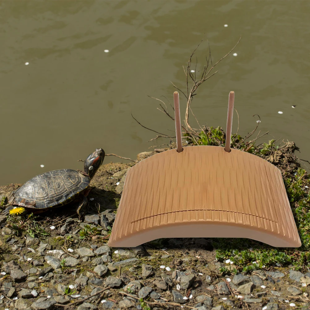 

Water Turtle Floating Platform Basking Dock Plastic Reptiles Sunbathing Area Decorative Habitat Accessory Durable Safe Wide