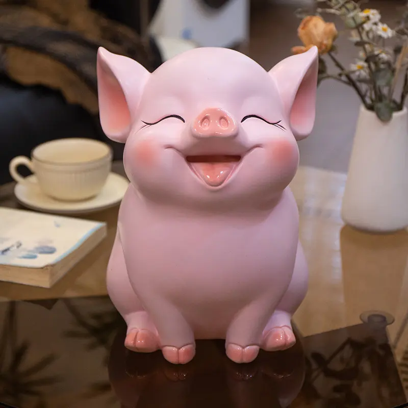 Unique Pig Money Boxes Small Storage Children Gift Aesthetic Save Space Chinese Piggy Bank Design Skarbonka Room Decorations