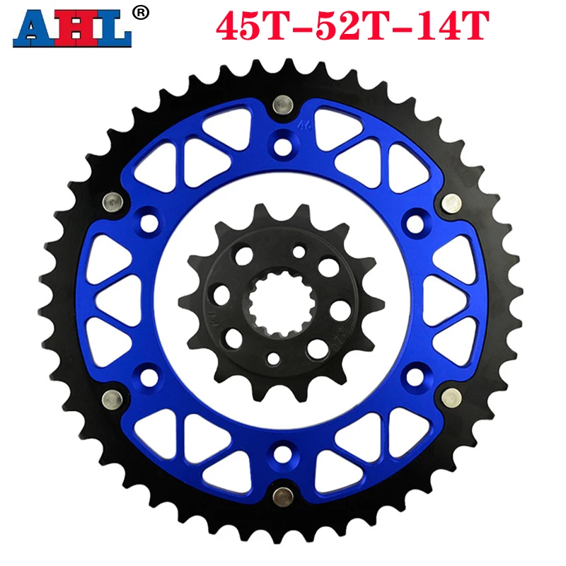 

AHL Motorcycle Steel Aluminum Composite 45T~52T 14T Front & Rear Sprocket For HONDA XR600R 1991-2000 XR600 XR 600 R 20510 10320