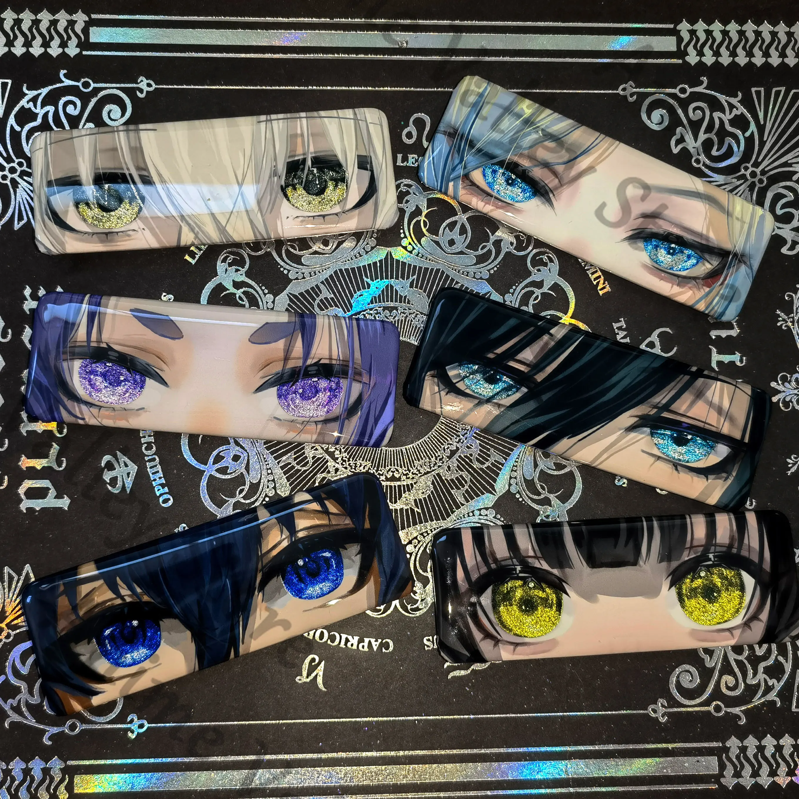 Anime  BLUE LOCK Michael Kaiser Nagi Seishiro Cosplay Double Flash Eye Reflect Light Badge Cartoon Emblem Brooch Breastpin Gift