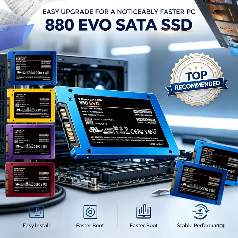 SSD 880 EVO 250GB 500GB 1TB 2TB Internal Solid State Disk HDD Hard Drive SATA3 25 Inch Laptop Desktop PC Disco Duro MLC SSD