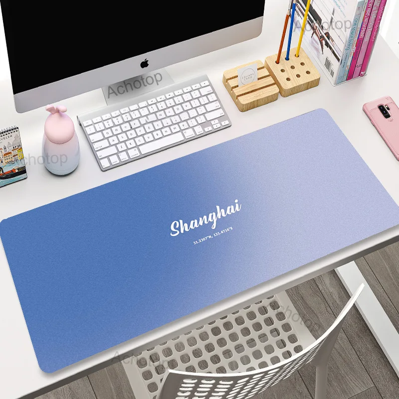 Blue Gradual Change Mousepad Home Computer Table Large Pc Mouse Pad XXL Keyboard Mause Rug 100x55cm Desk Mat Office Accessories