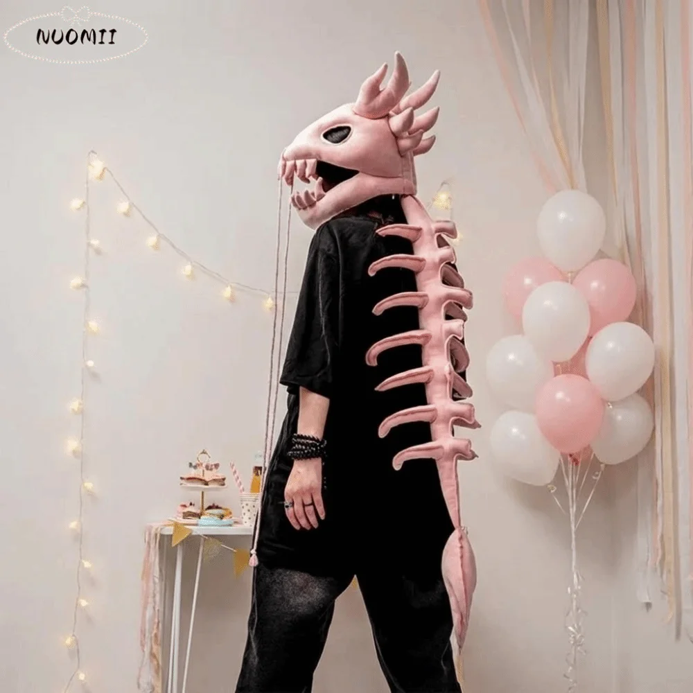 

3D-маска-шлем в виде скелета динозавра, реалистичная головная уборка в виде костей динозавра, 80/120 см, креативный головной убор-череп динозавра для Хэллоуина