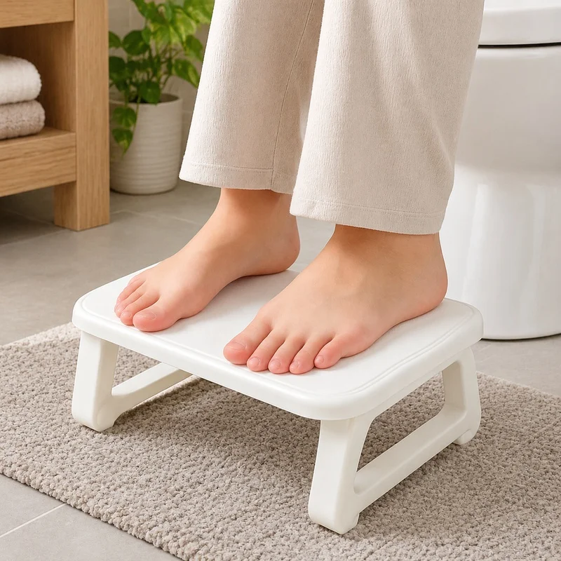 Adjustable Under-Desk Foot Support with Built-In Massage Rollers for Enhanced Home and Office Comfort