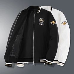 2025 Autumn Men's New Casual Fashion, Youthful Fashion, Slim Fit, High Quality Baseball Collar, Embroidered Versatile Jack