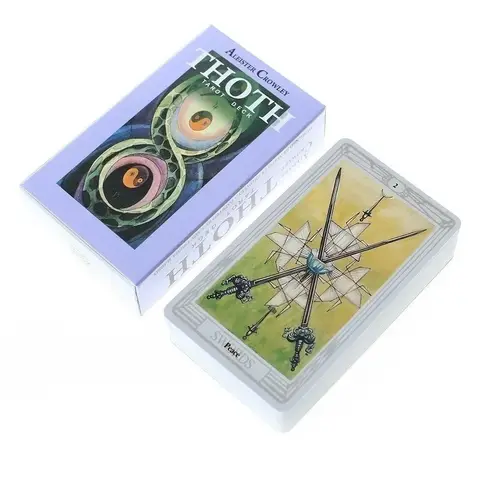 Thoth Tarot Cards 78 Cards Deck Mysterious Divination Oracle Playing Card Board Game Playing Games Card Board game
