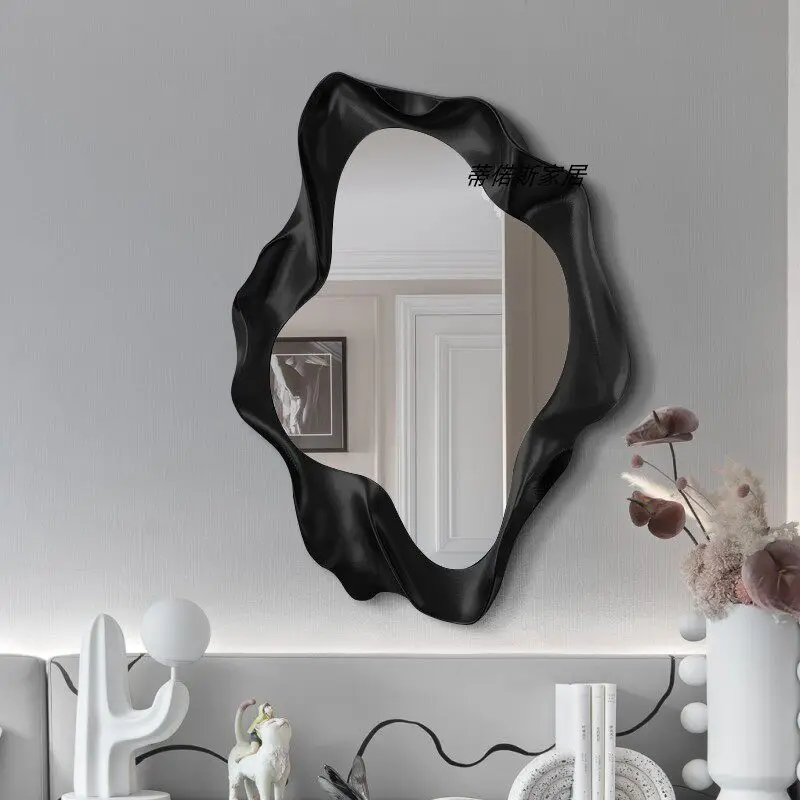 Light luxury creative irregular shape mirror art living room decorative mirror American makeup mirror bathroom wall