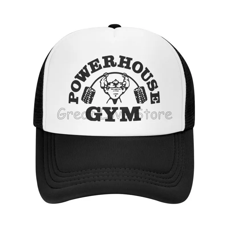 Powerhouse GYM โลโก้พิมพ์เบสบอลหมวก Unisex ปรับ Snapback หมวกตาข่ายหมวกพ่อเพาะกายฟิตเนส Sun หมวก Trucker หมวก