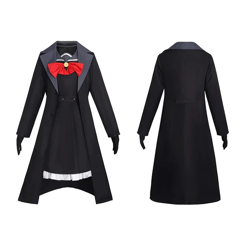 

Улыбающийся профессор 2025, аниме, синий архив, женский костюм для косплея, черная униформа JK, юбка и пальто, кавайная одежда для вечеринок