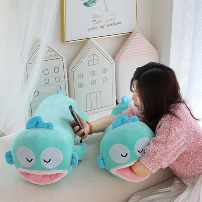 Sanrio Cartoon Anime Hangyodon Soft Plushine Dolls Toy Office Dormitory Nap Pillow Cushions Collection Everyday Festival Gift