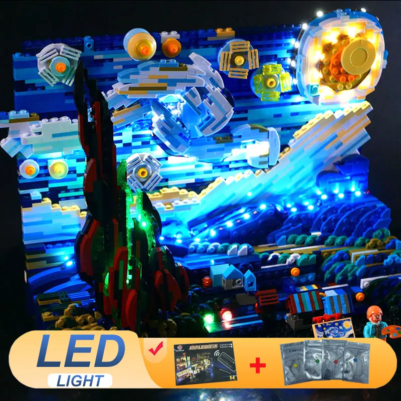 

Комплект светодиодных фонарей для LEGO Vincent Van Gogh The Starry Night 21333, художественная роспись (не включает строительные блоки, наборы кирпичей, наборы моделей)
