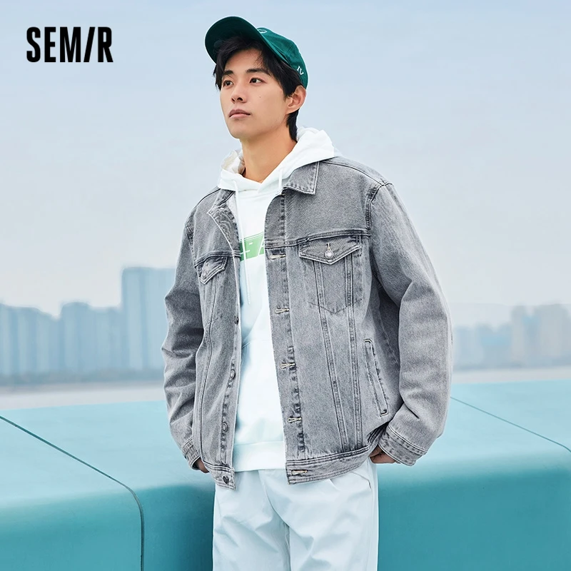 Semir Denim Jacket Men Trend Retro Style Spring 2023 Jacket Casual Ins Style Simple Commuter Street Jacket