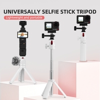 Selfie Stick Tripod for Insta360 X4 X3 go3/3s Foldable Mount for DJI Action 5 4 Pro Pocket 3 Mini Extension Monopod