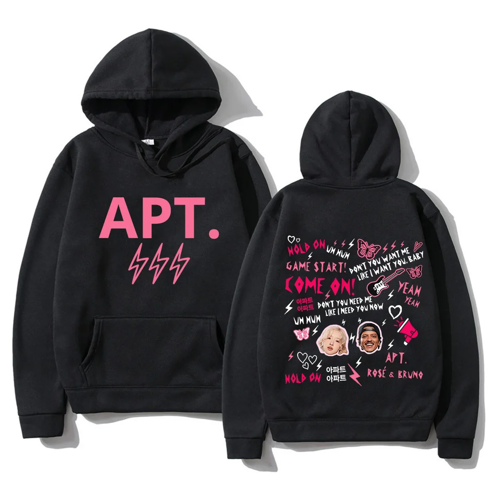 APT Yeah Yeah Hoodie Apateu Bruno Mars and Rose Men/women Hoodies Harajuku Aesthetic Unisex Winter Fleece Pullover Sweatshirt