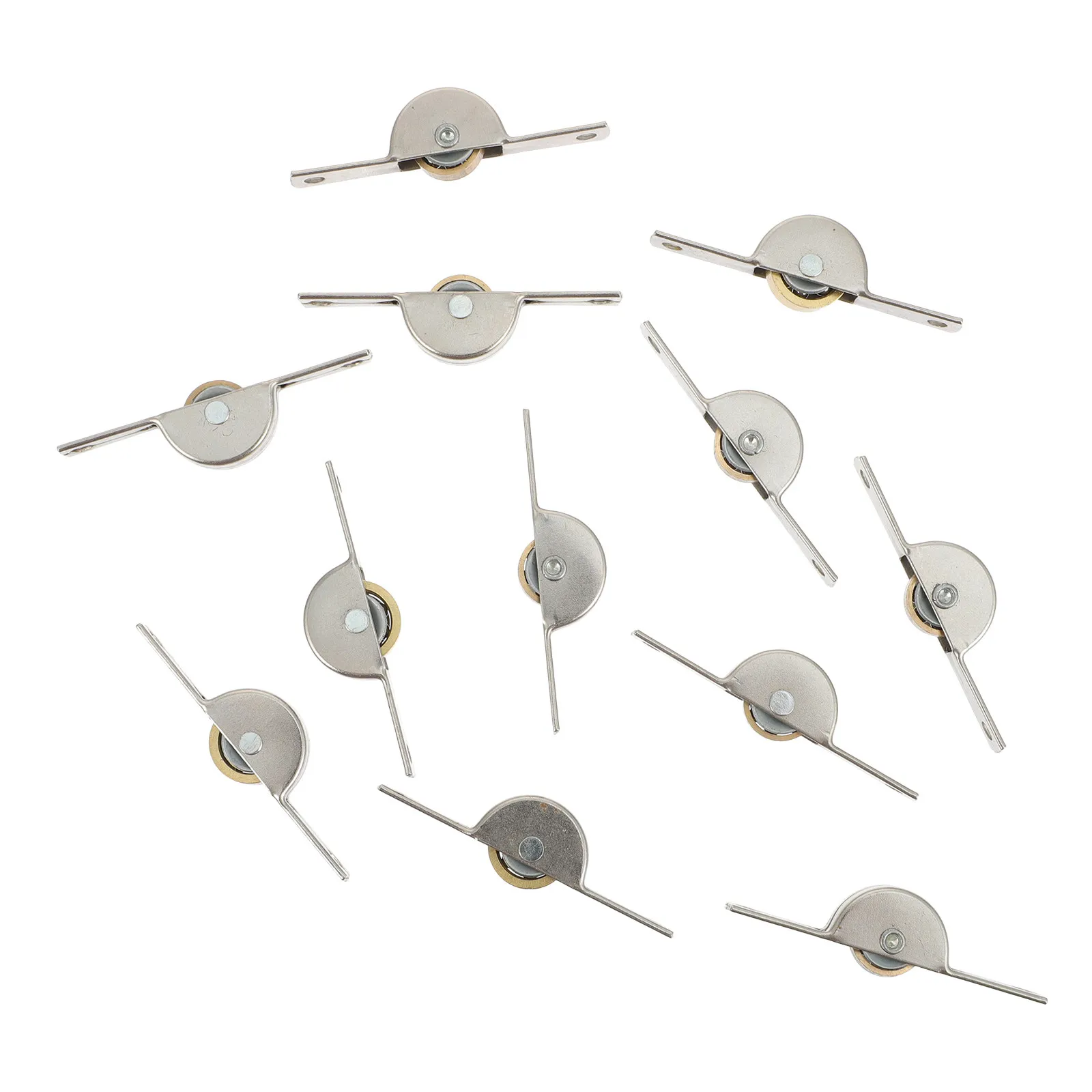 

12 шт. роликовых колесиков для раздвижных дверей, стальные, железные, медные, одинарные ролики-роликоподшипники для шкафов, ящиков, окон, сверхмощные, бесшумные, с плавным скольжением