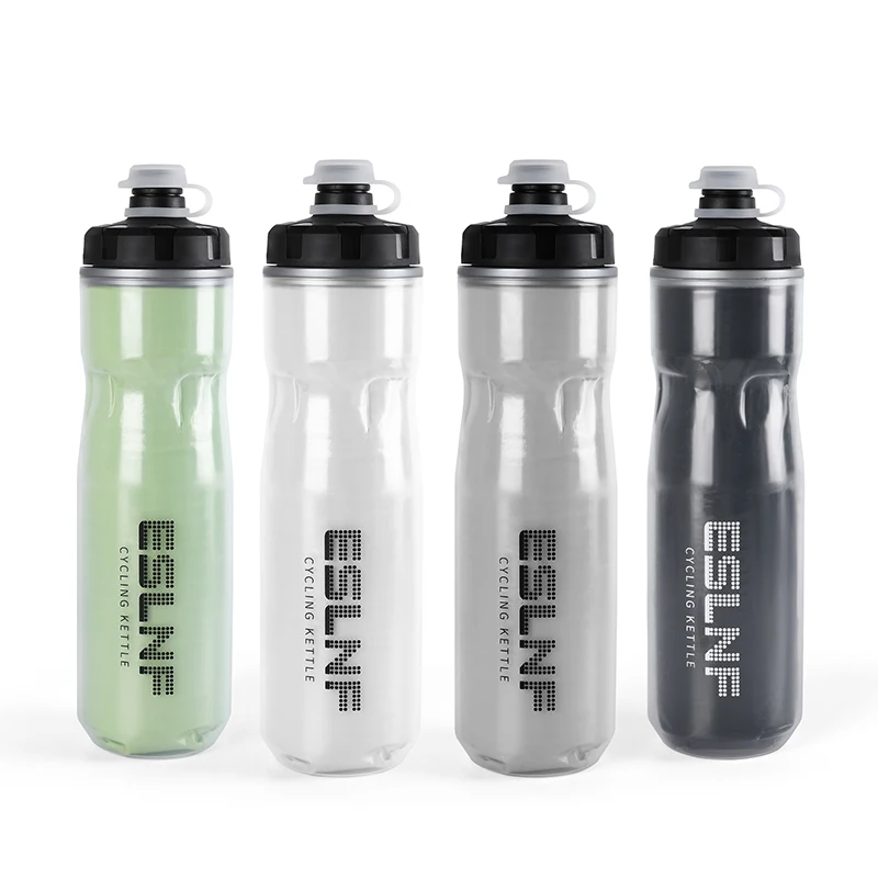 ESLNF Bicycle Water Bottle, Outdoor Cycling Water Bottle, Portable PP Squeeze-Type Large Capacity Insulated Water Cup