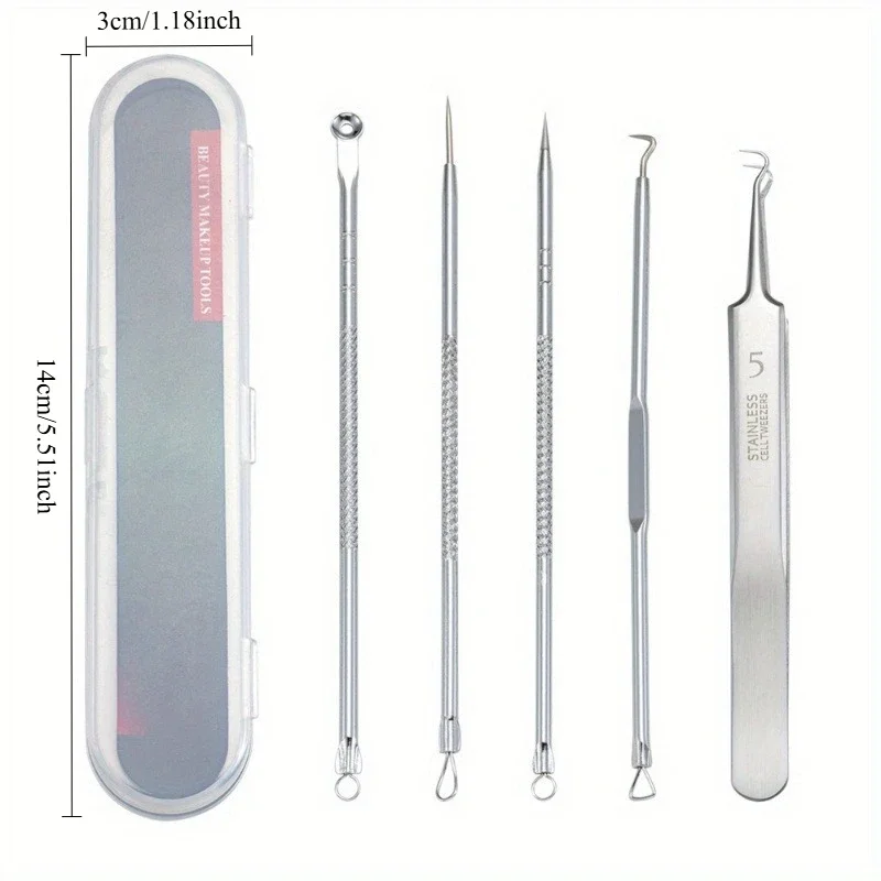 Een doos met gezichtsacne naald celjas set acne clip verwijdering mee-eter clip acne naald acne acne naald acne naald